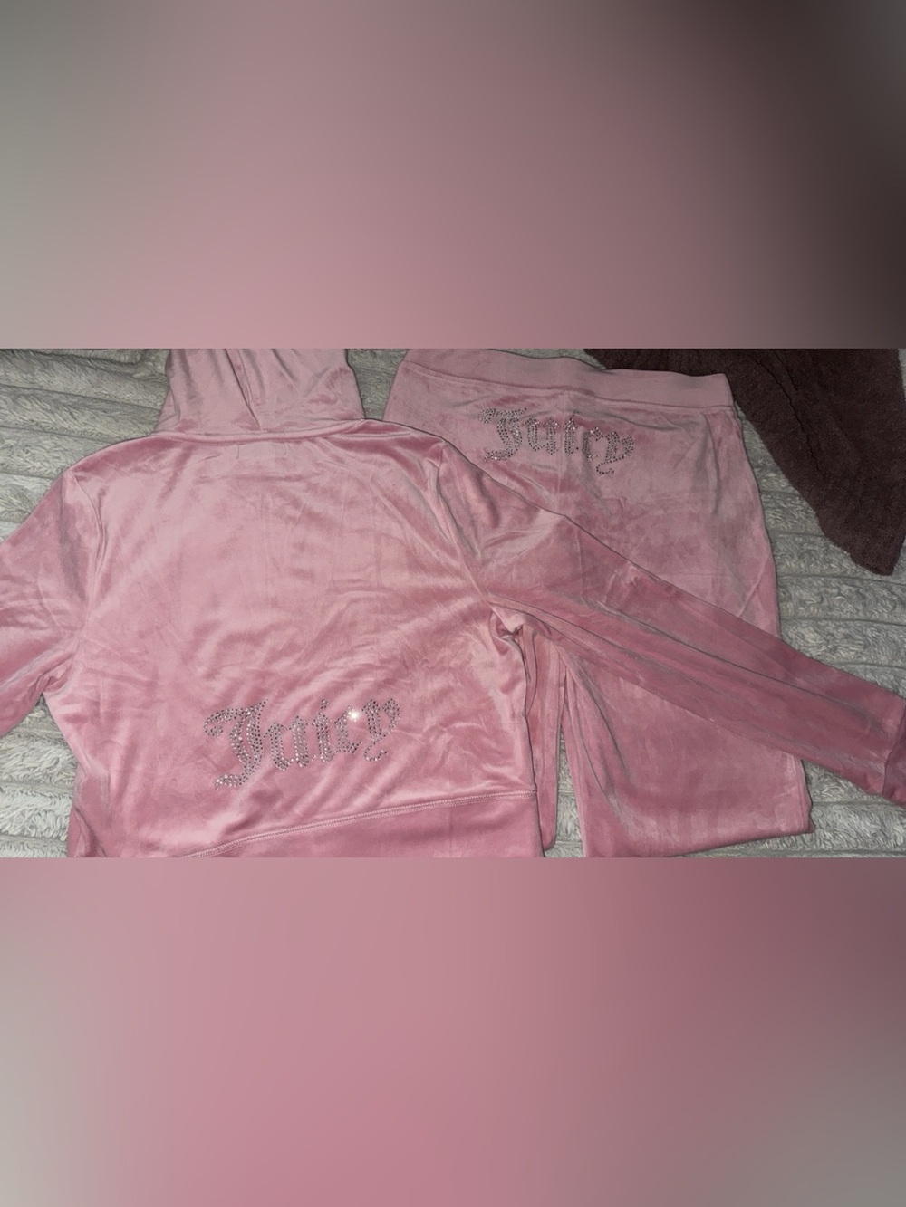 Juicy Couture Classic Velour Tracksuit Zip Up Jacket & Pull On Pants Medium BNWT